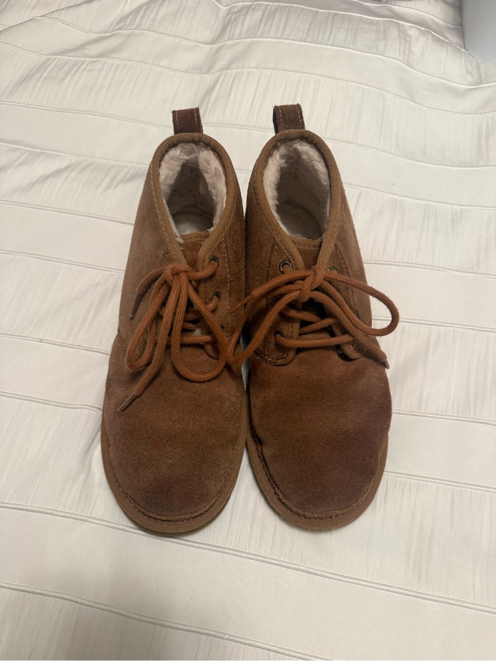 UGG Chestnut Brown Suede Lace-Up Ankle Boots